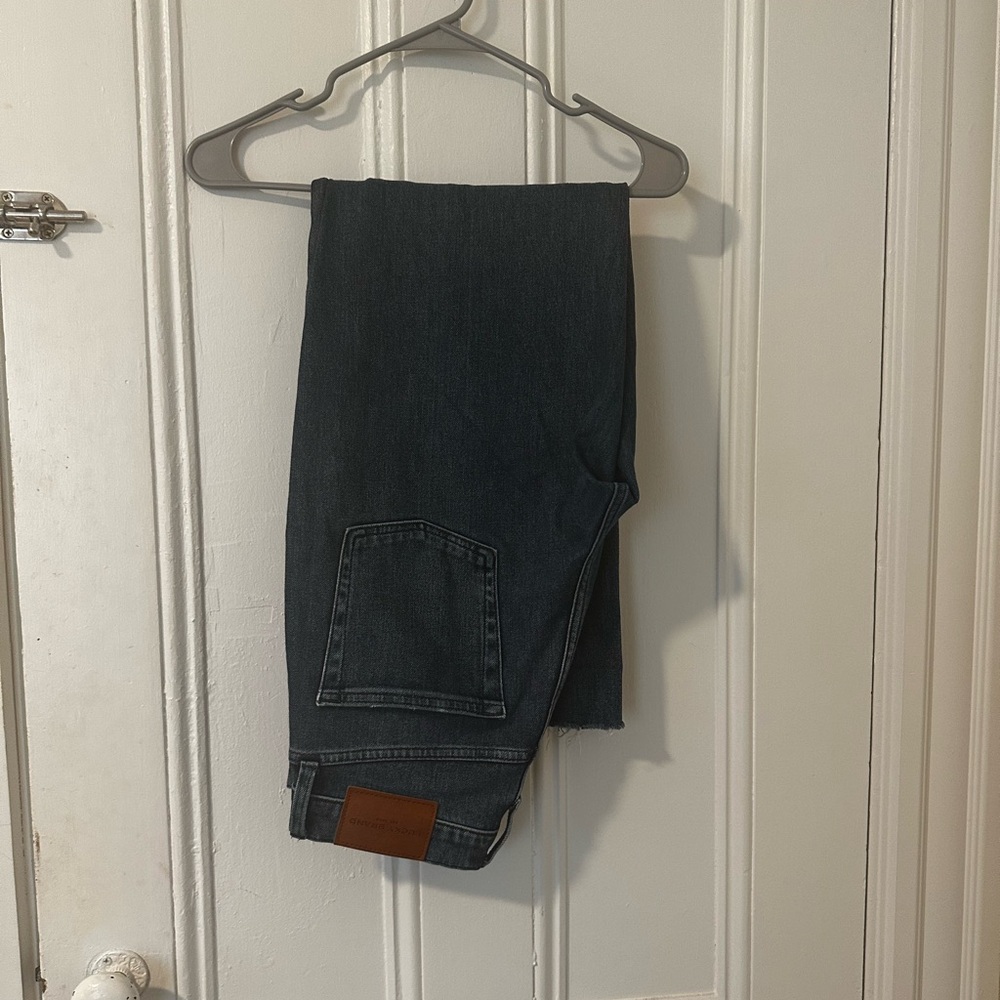 Straight leg dark wash jeans